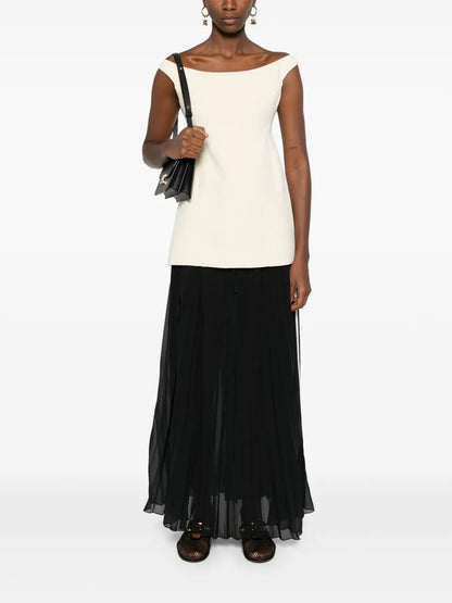 Curved Off-Shoulder Top