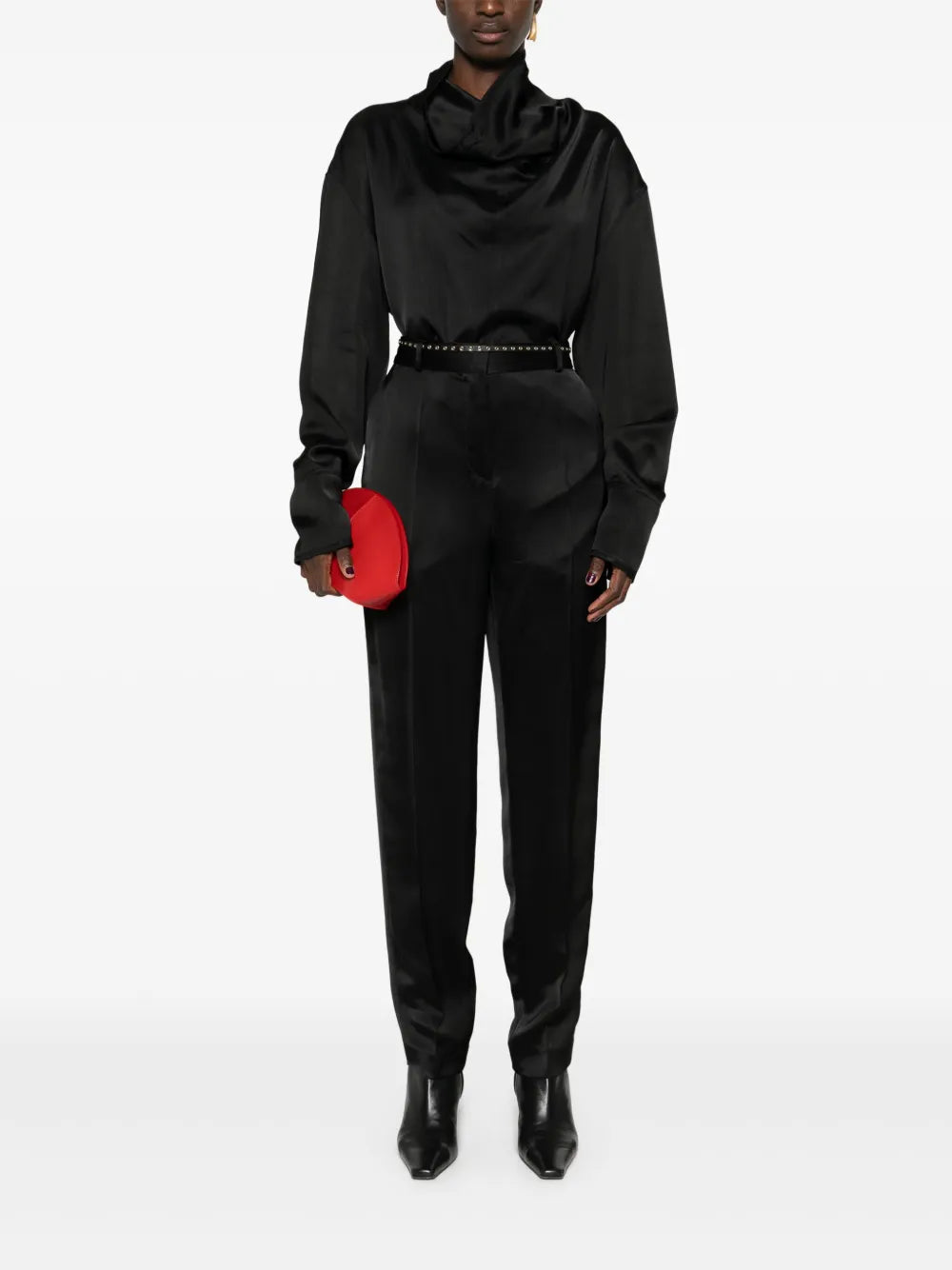 Low-Rise Satin Trousers
