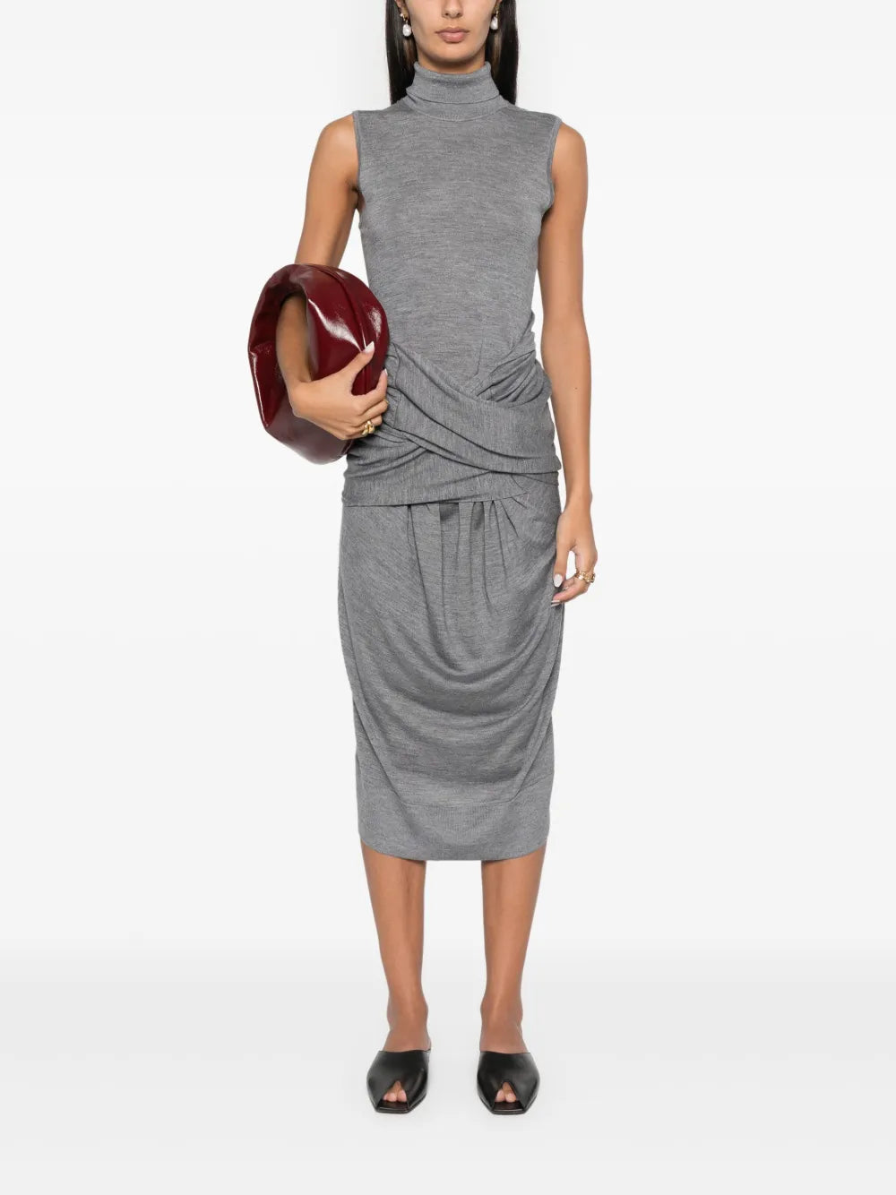 Draped Midi Dress