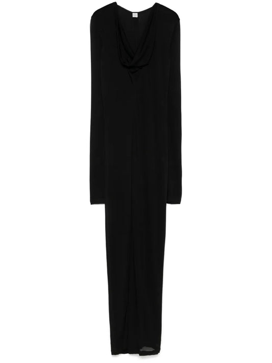 Draped V-Neck Dress