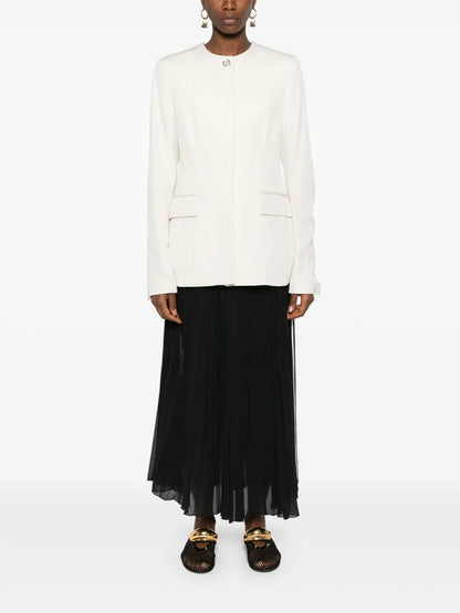 Collarless Cinched Jacket