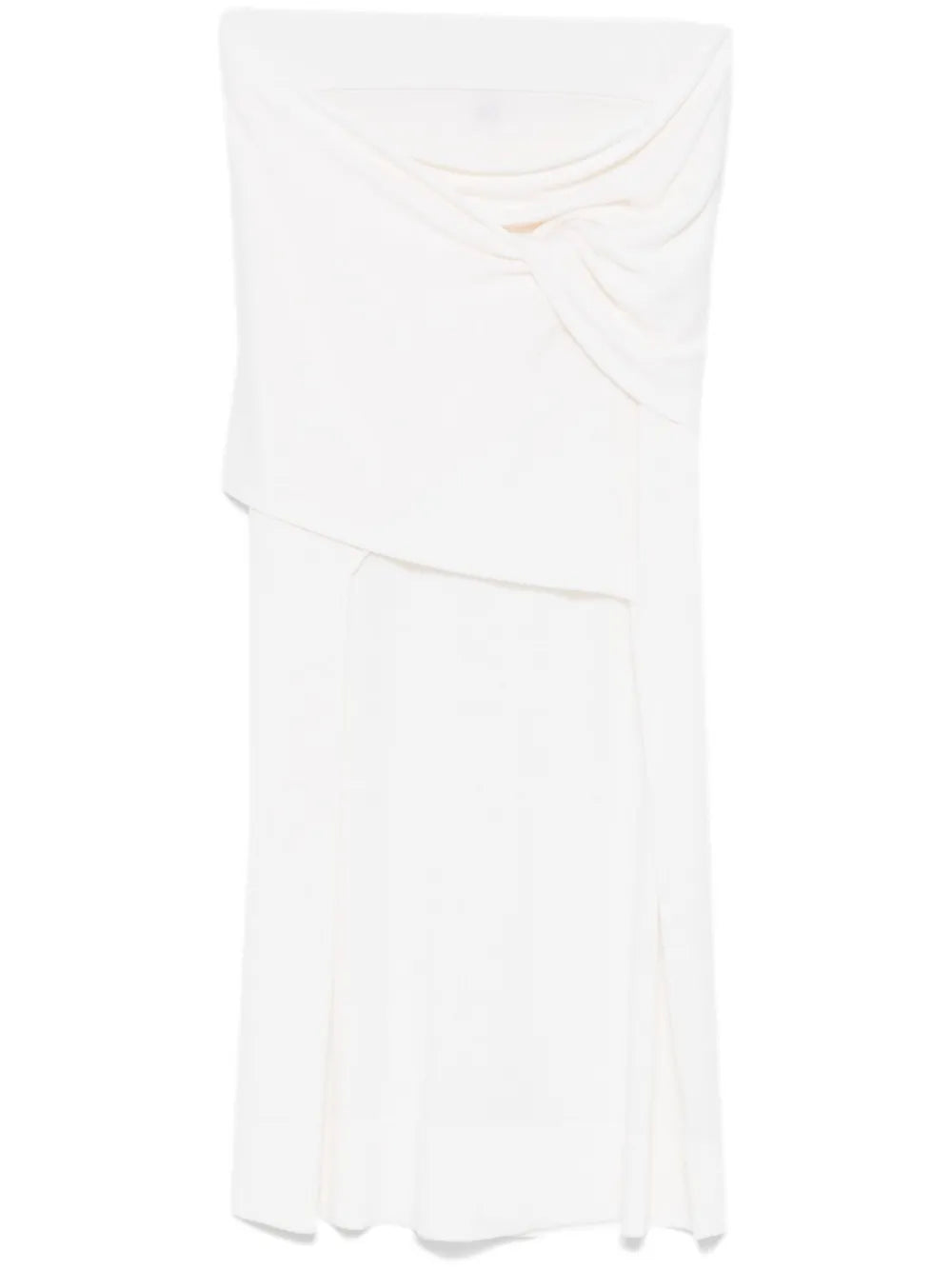 Draped-Detailing Midi Skirt