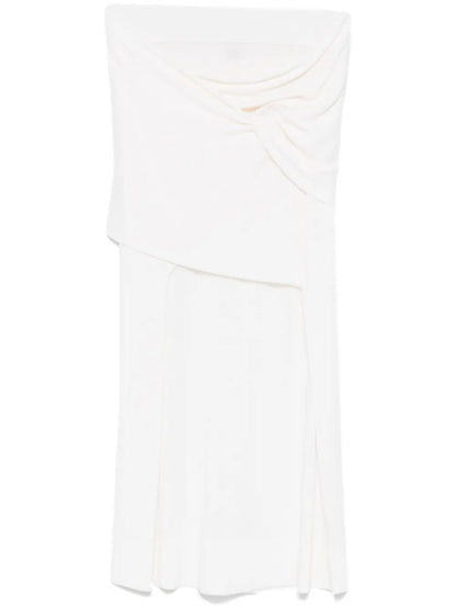 Draped-Detailing Midi Skirt