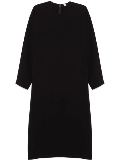 Crew-Neck Cady Dress