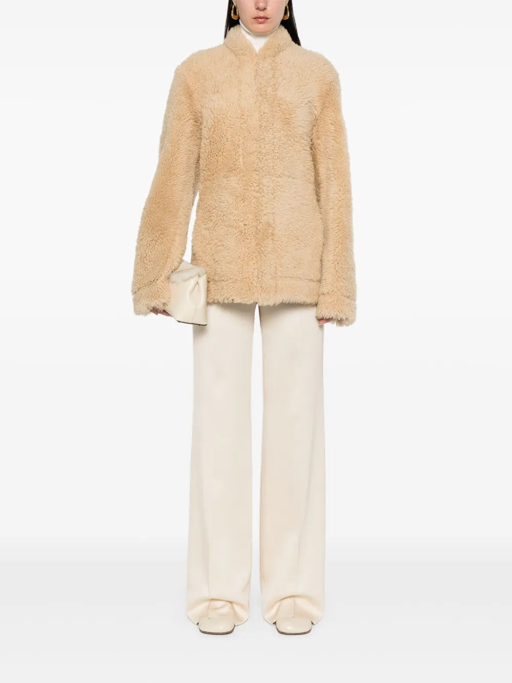 Cinched Shearling Jacket