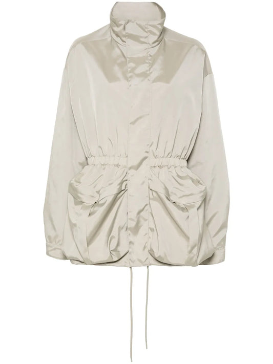 Drawstring Zip-Up Parka