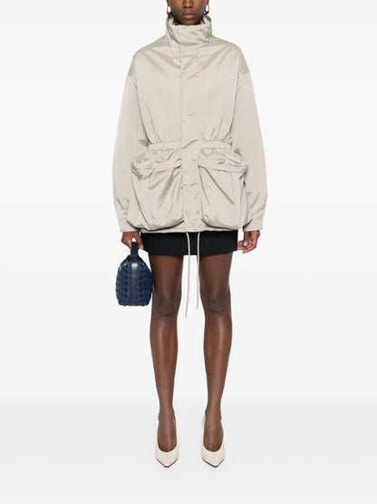 Drawstring Zip-Up Parka