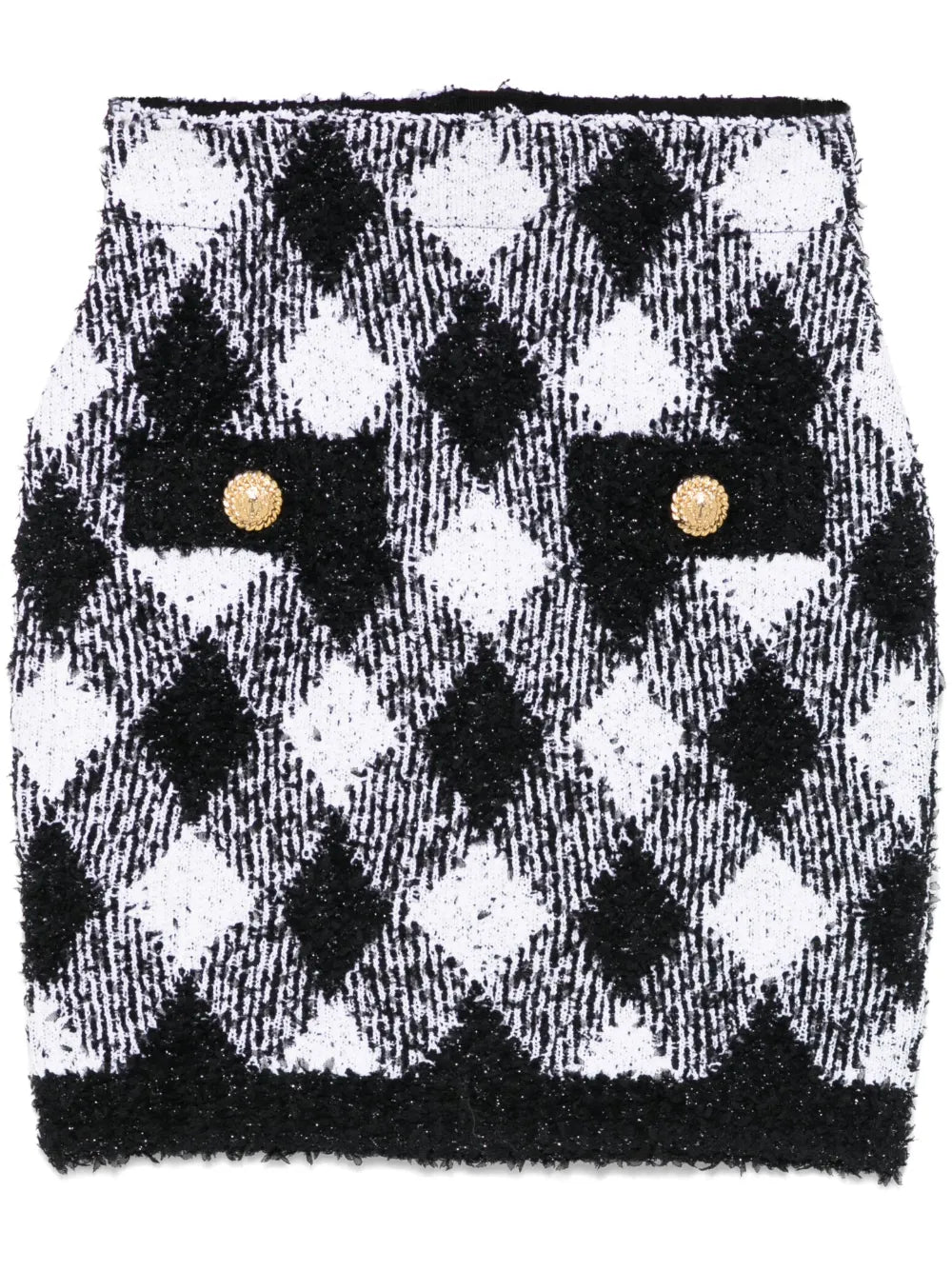 Gingham Tweed Mini Skirt