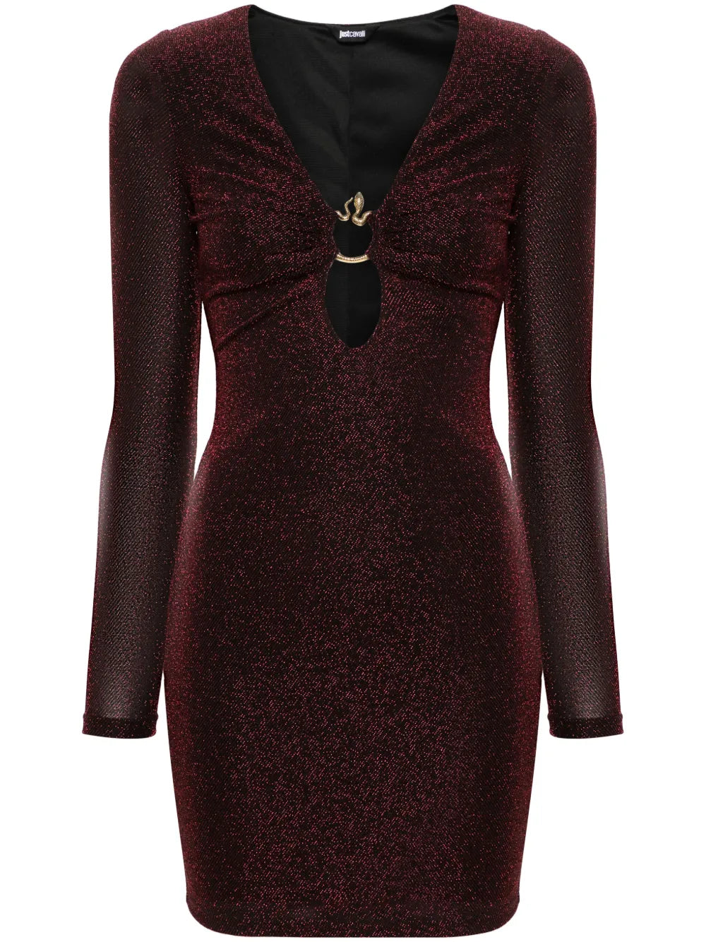 Snake-Detail Mini Dress