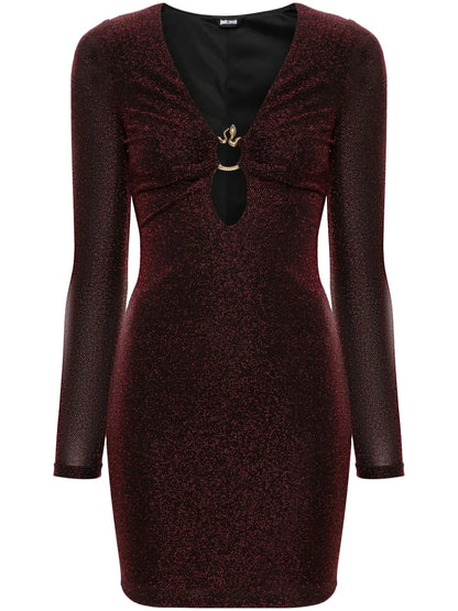 Snake-Detail Mini Dress
