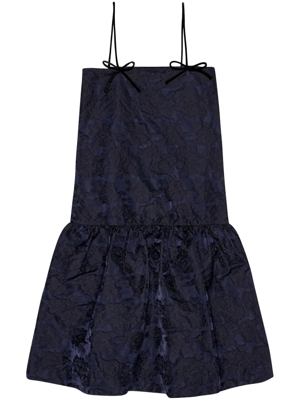 Patterned-Jacquard Midi Dress