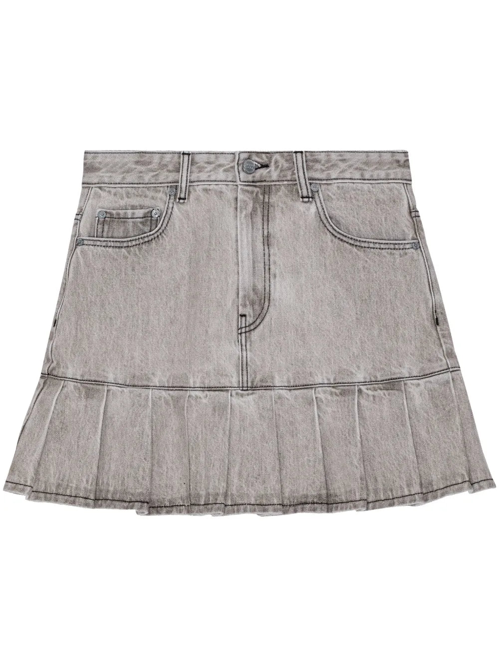 Future Denim Pleated Mini Skirt