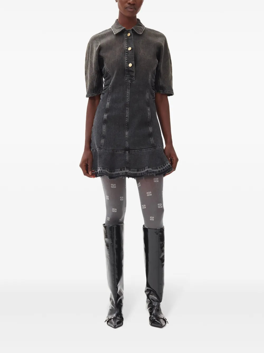 Tint-Edge Denim Mini Dress