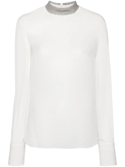 Monili-Detail Blouse