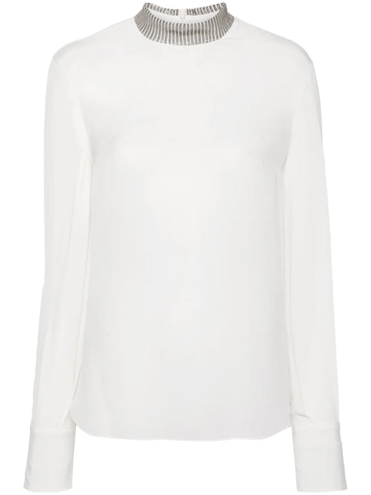 Monili-Detail Blouse