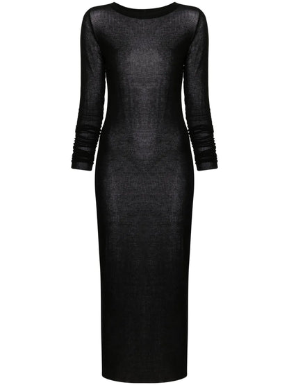 Fine-Ribbed Maxi Dress