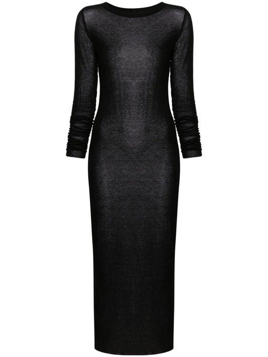 Fine-Ribbed Maxi Dress