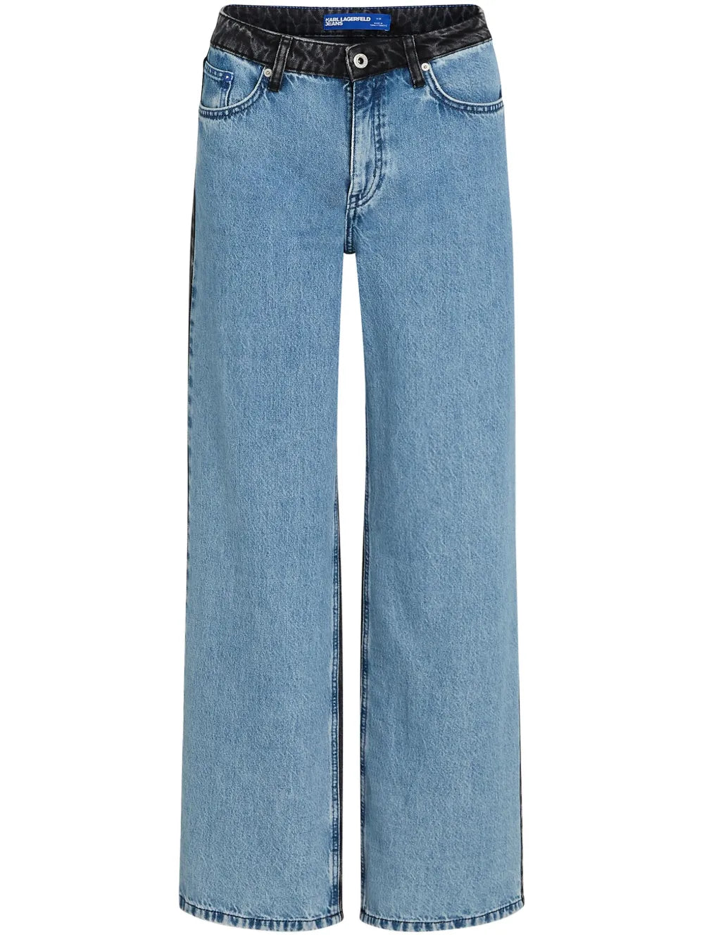 Colour-Block Mid-Rise Jeans
