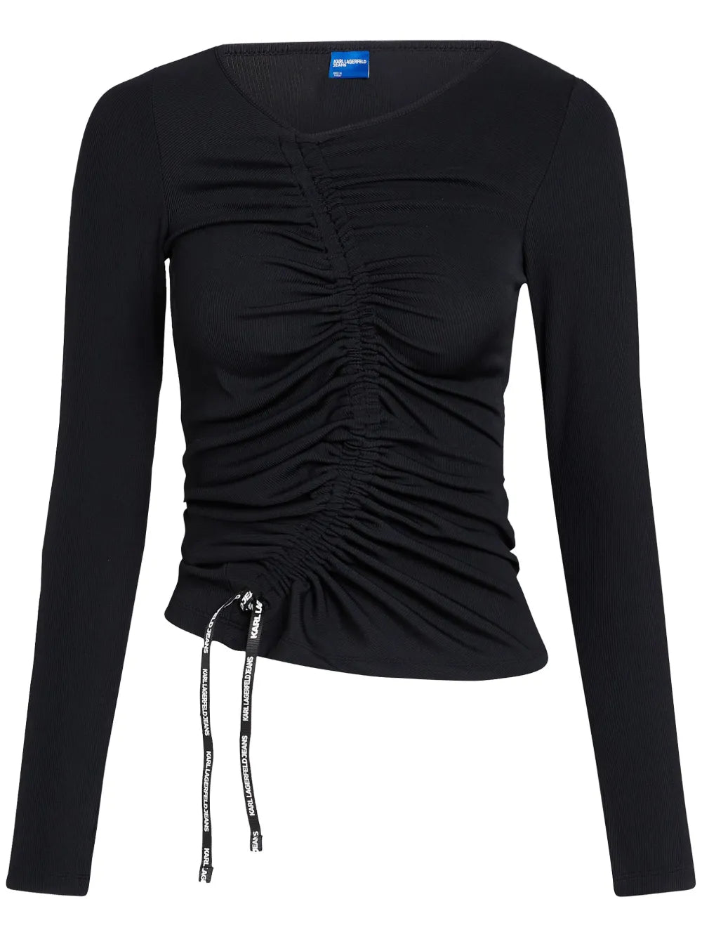 Ruched Long-Sleeve Top