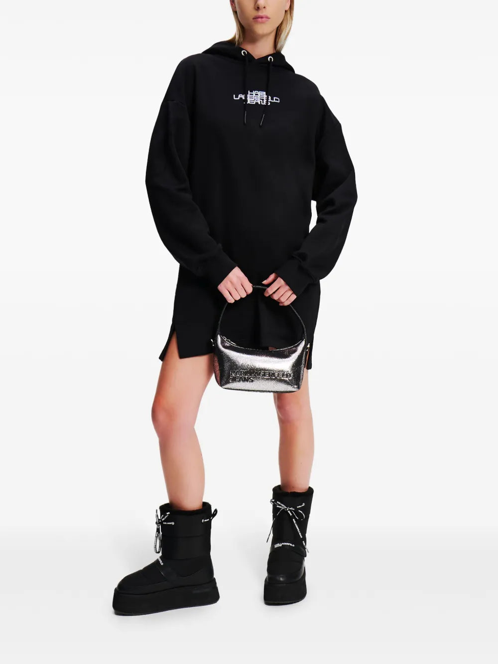 Logo-Print Hooded Dress