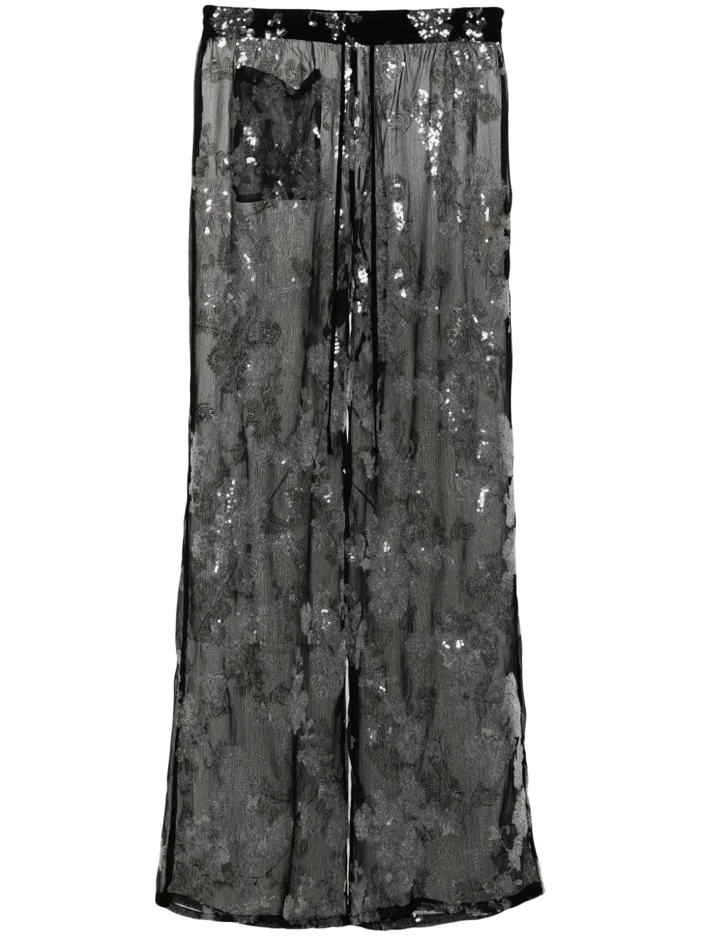 Nedi Sequinned Wide-Leg Trousers