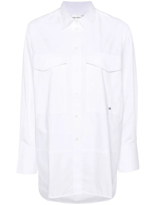 Logo-Embroidered Cotton Shirt