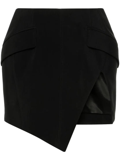 Slitted Mini Skirt