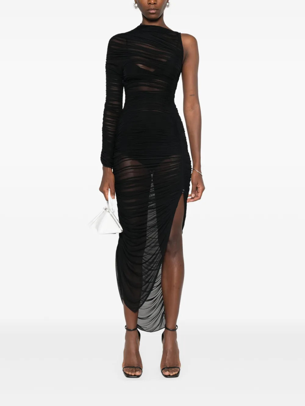 Ruched Asymmetrical Dress