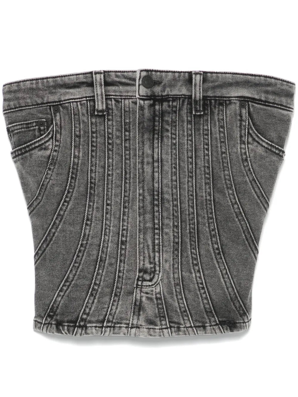 Spiral Denim Bustier