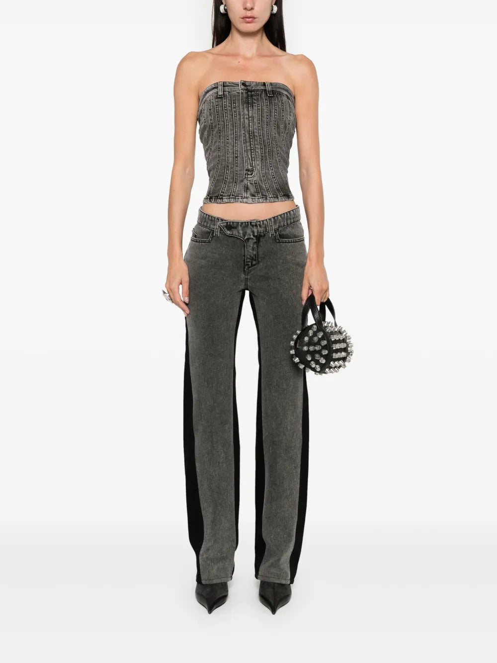 Spiral Denim Bustier