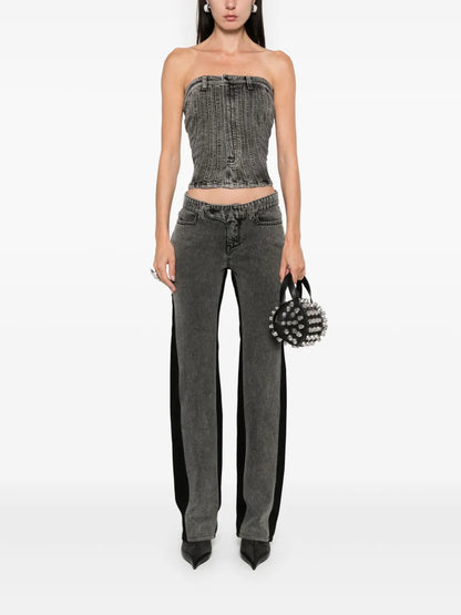 Spiral Denim Bustier