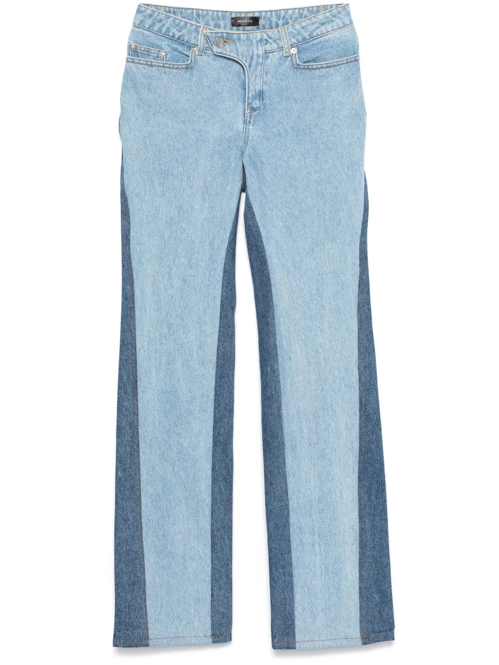 Bi-Color Straight-Leg Jeans