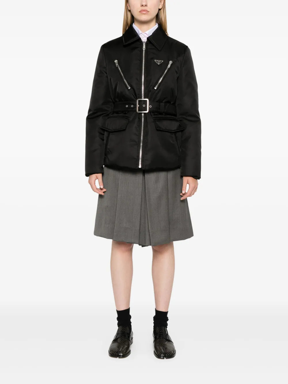 Triangle-Logo Padded Jacket