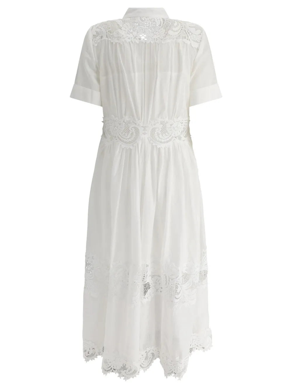 Floral-Embroidery Cotton Dress