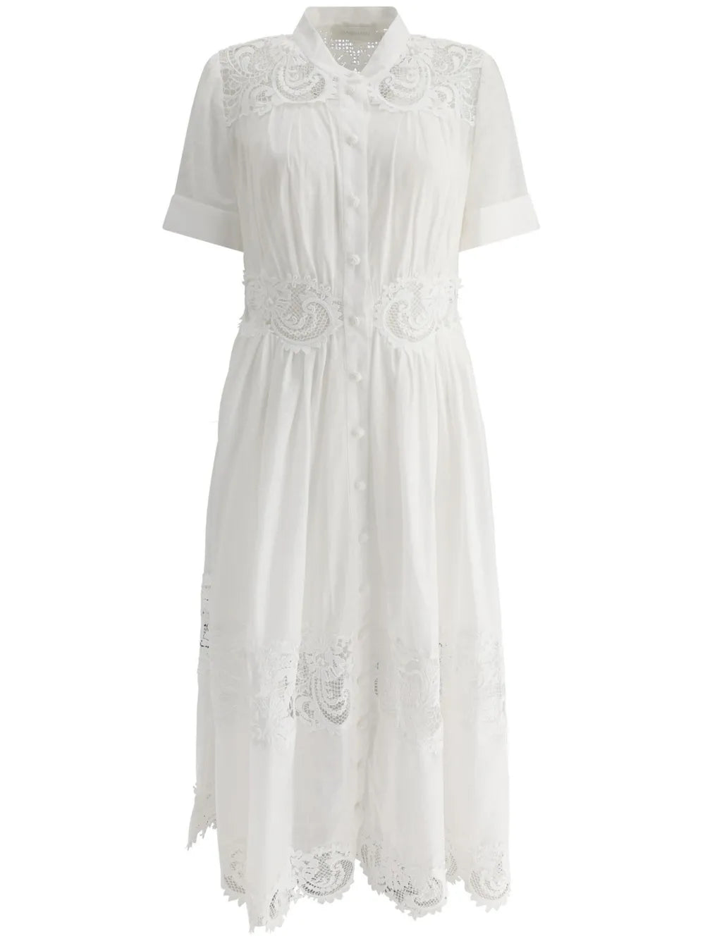 Floral-Embroidery Cotton Dress