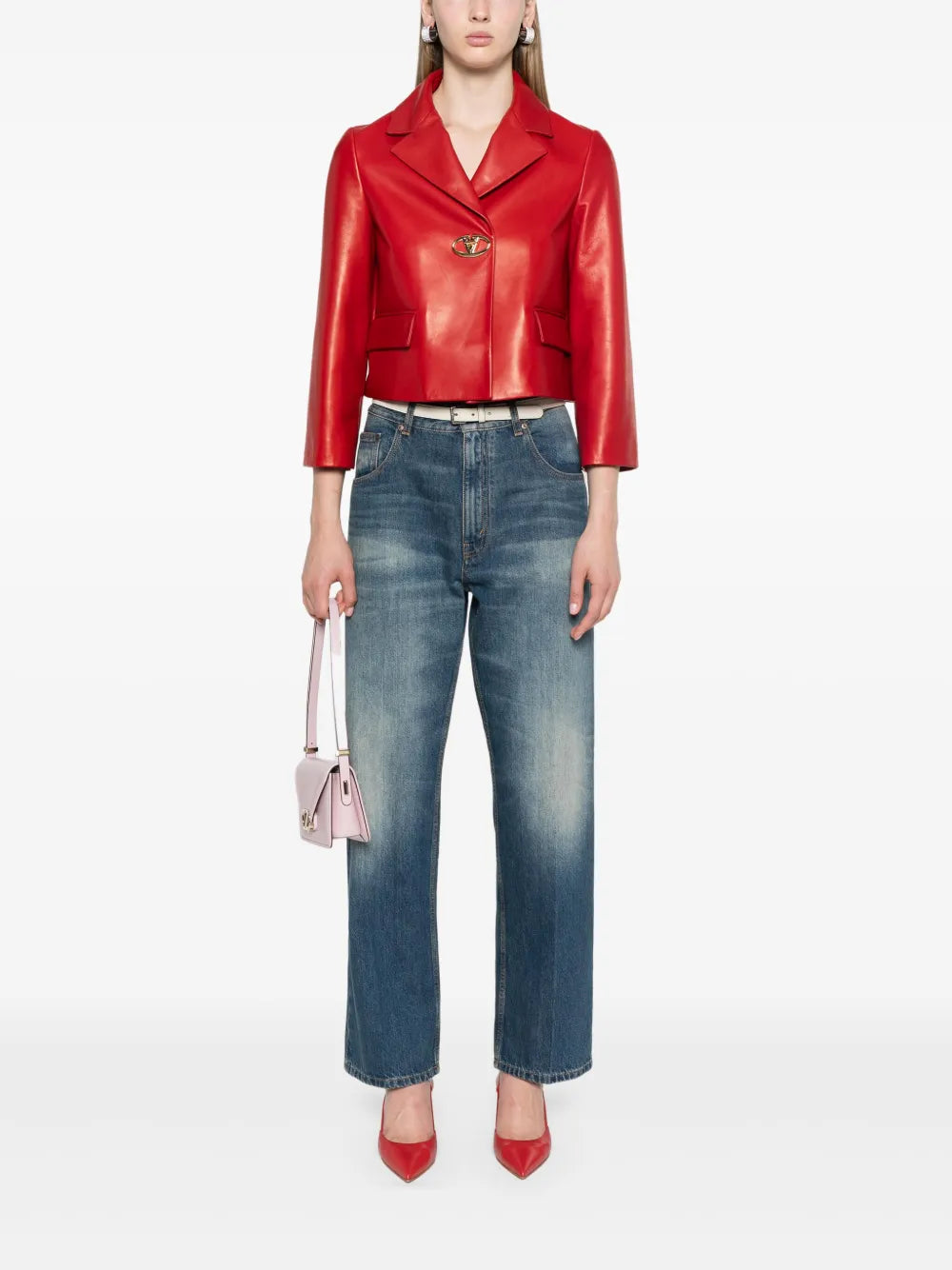 Logo-Patch Straight Jeans