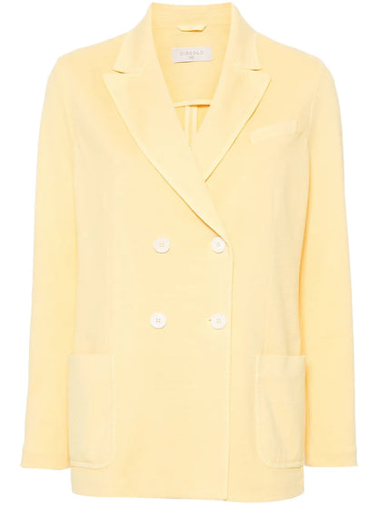 Double-Breasted Textured Blazer