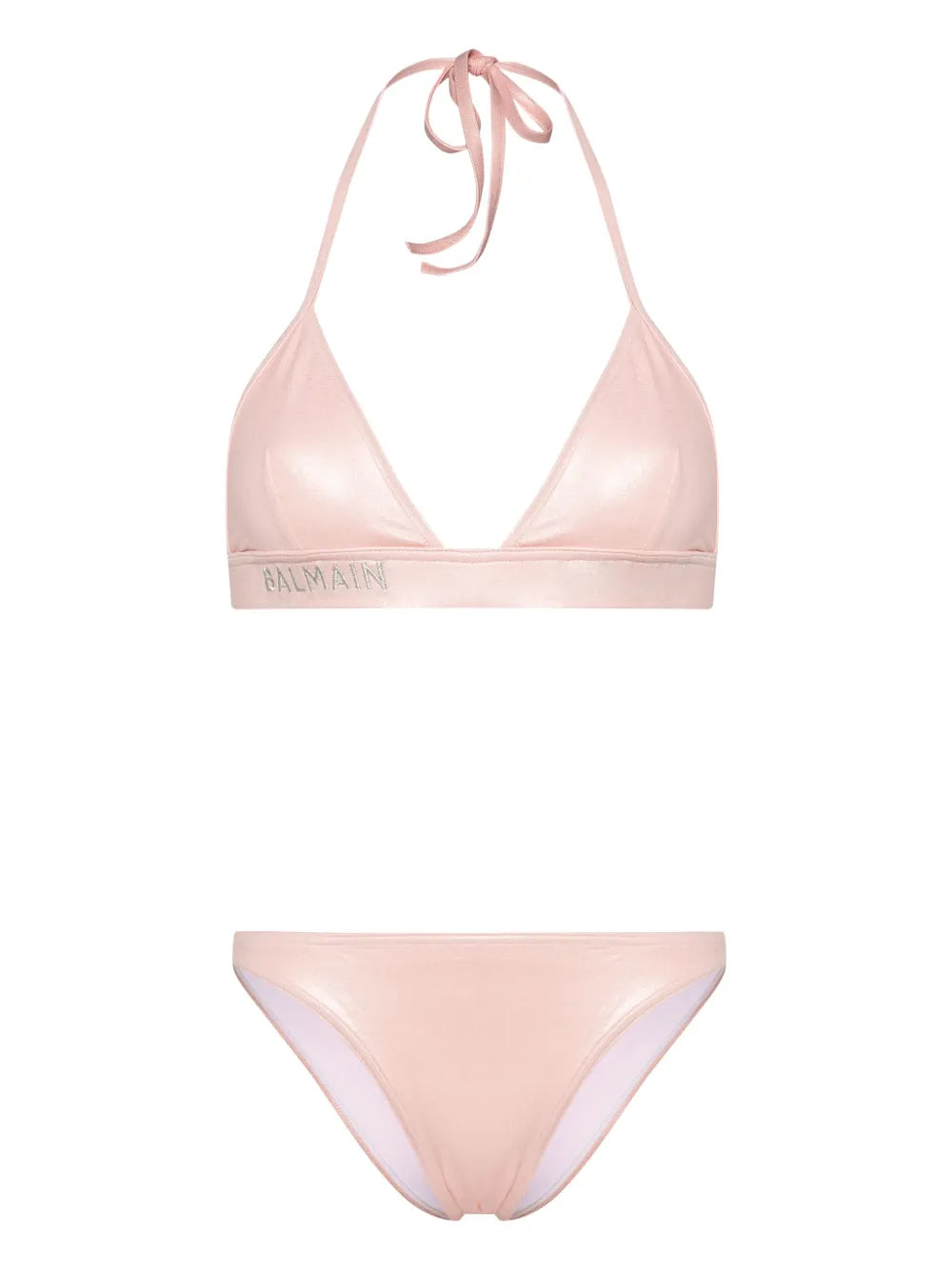 Logo-Embroidered Triangle Bikini Top