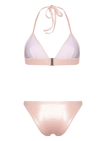 Logo-Embroidered Triangle Bikini Top