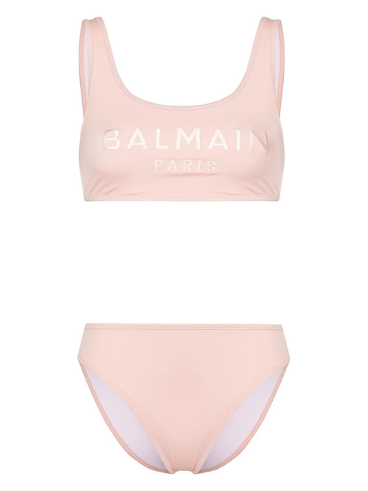Logo-Embroidered Bikini Set
