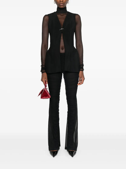 Ruched Flared Trousers