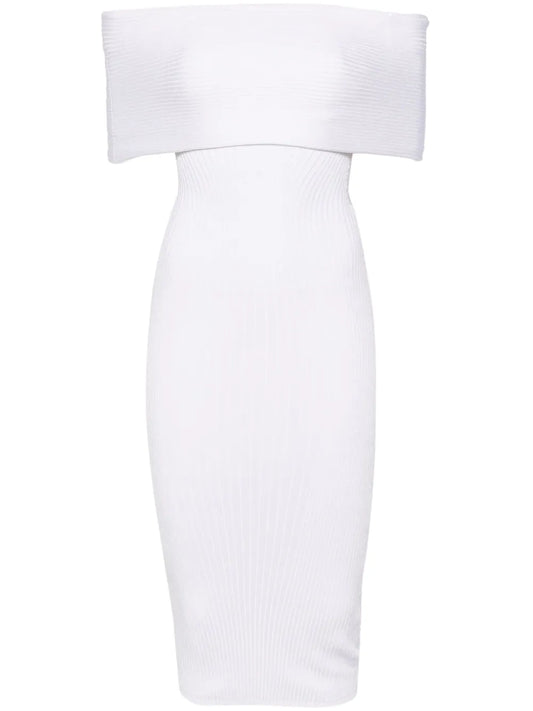 Off-Shoulder Knit Dress