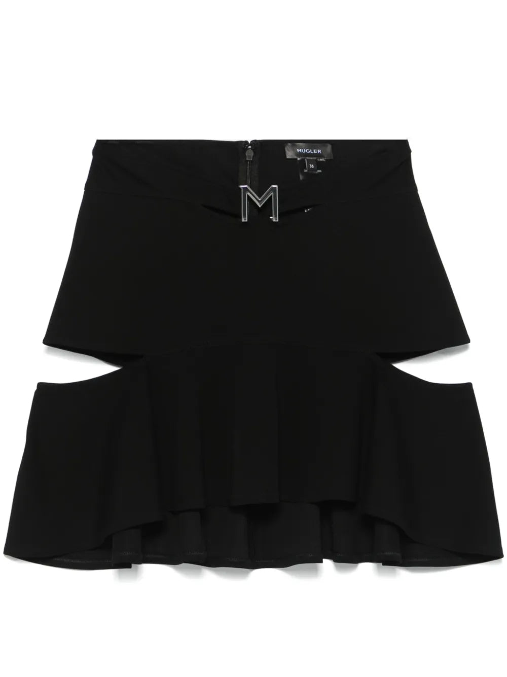 M-Plaque Cut-Out Mini Skirt