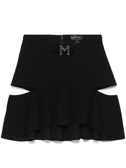 M-Plaque Cut-Out Mini Skirt