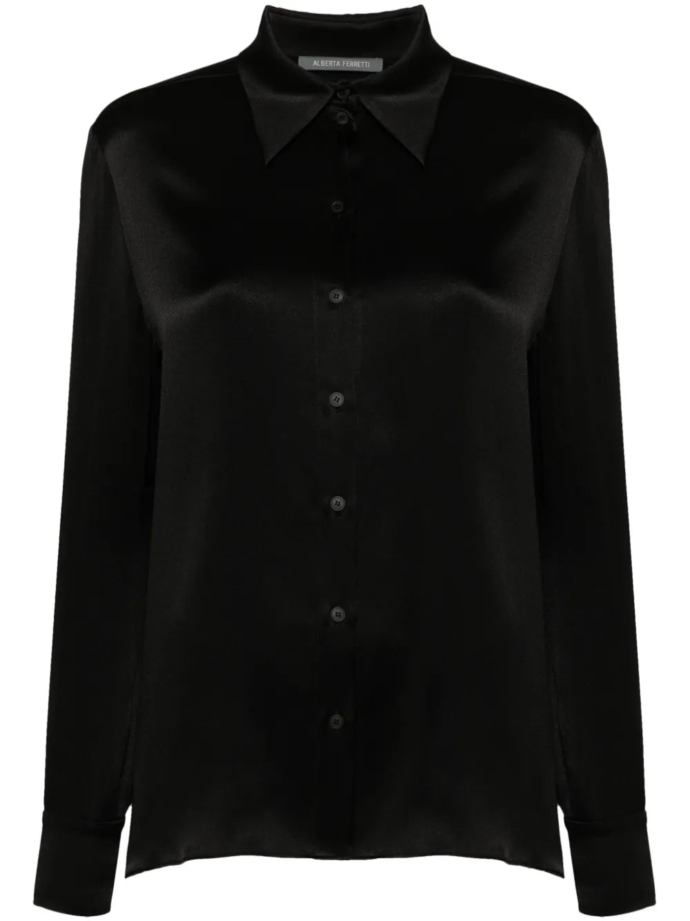 Long-Sleeves Satin Shirt