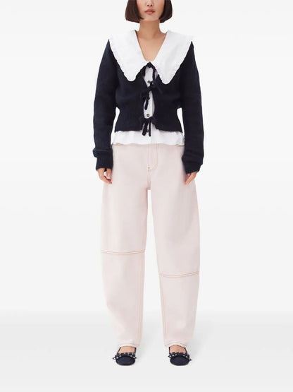 Wide-Leg Denim Trousers