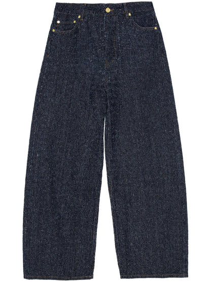 Wide-Leg Denim Trousers