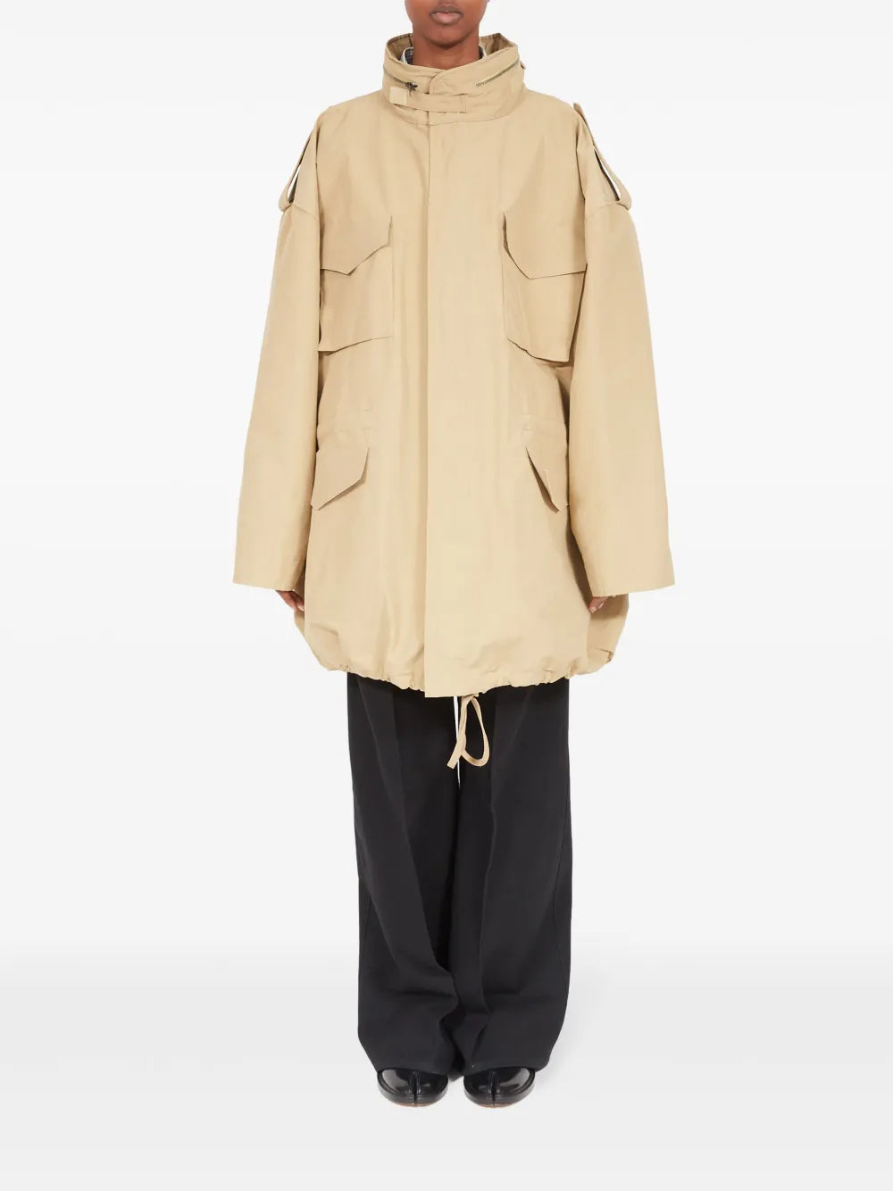 Zip-Fastening Oversized Coat