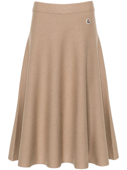 Logo-Patch Midi Skirt