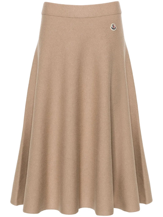 Logo-Patch Midi Skirt